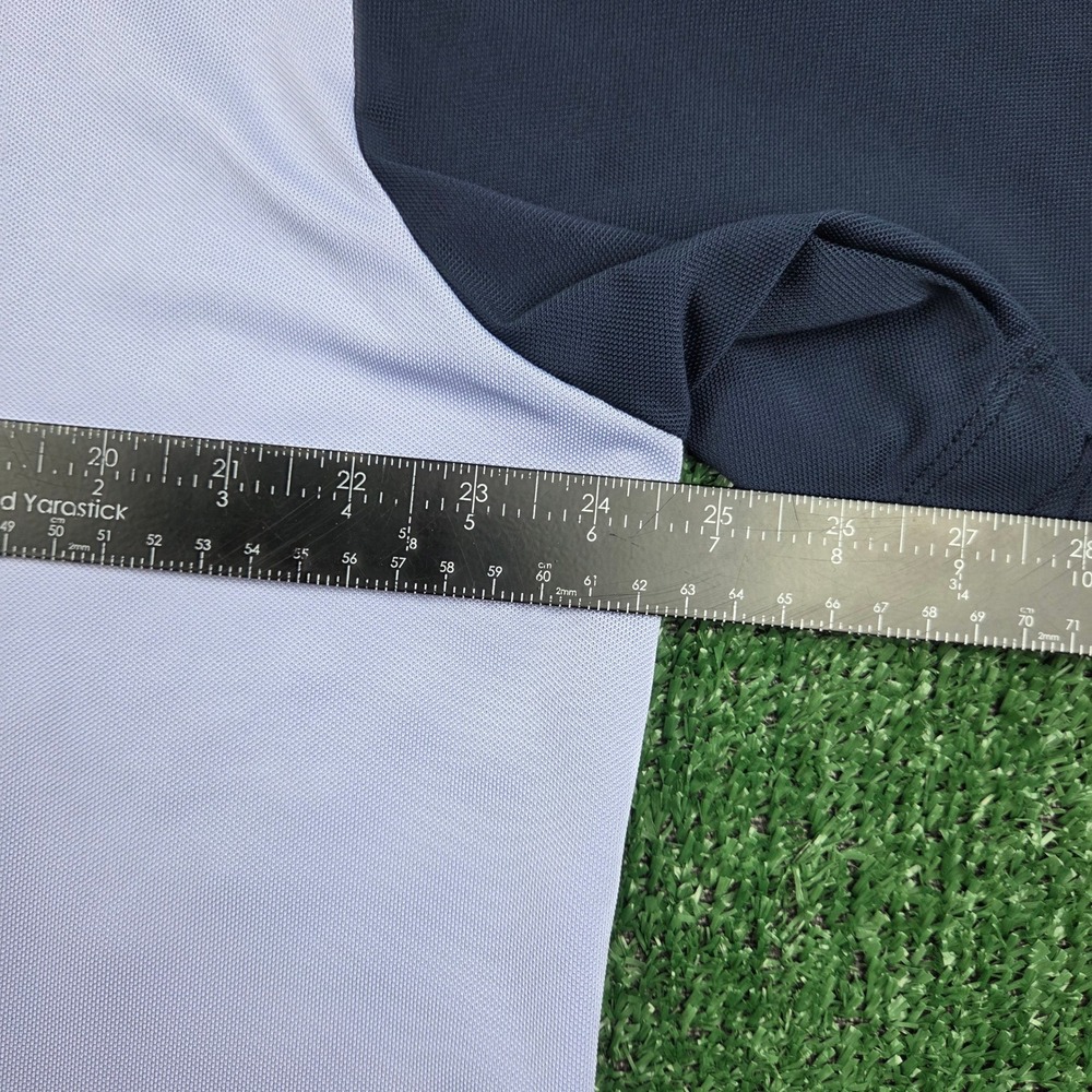Bad Birdie Mens XXL Golf Polo Shirt Colorblock Blue Navy Performance Pique Knit - Picture 6 of 6